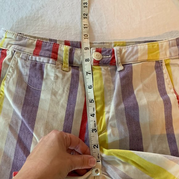 Chino By Anthropologie Relaxed Striped Shorts Size 27 - Picture 8 of 8